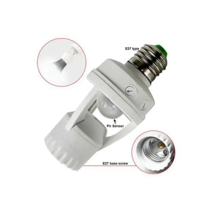 Motion Sensor LED Bulb Holder , Auto On/Off Light Control Sensor