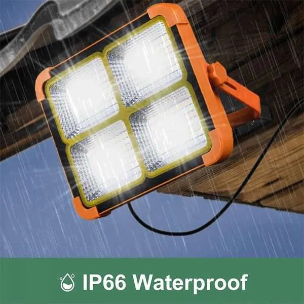 100W Solar and USB Rechargeable Floodlight