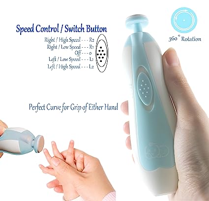 Safe Electric Led Baby Nail Trimmer