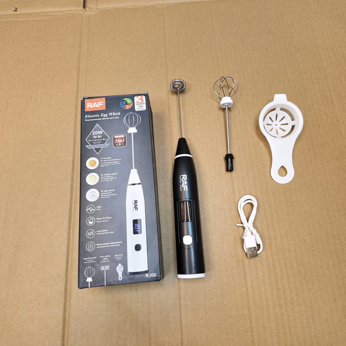 Lot Imported Raf 3-in-1 Rechargeable Egg Beater & Coffee Frother