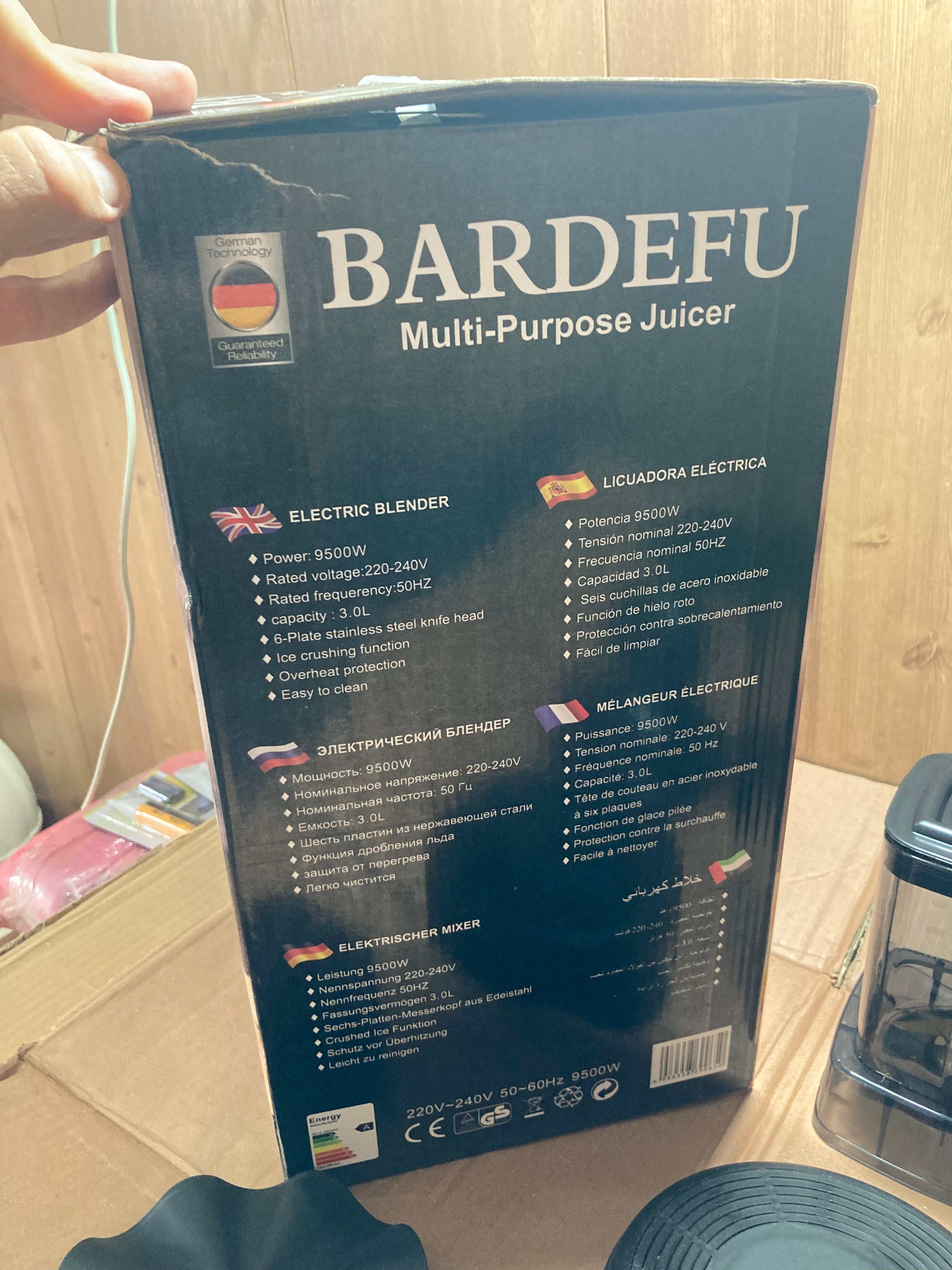 Germany Lot Imported BARDEFU 6-in-1 Multi-Purpose Blender BF-5052