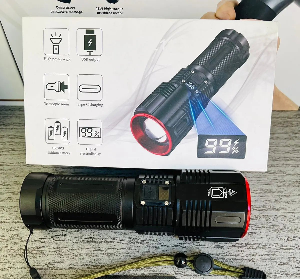 Heavy Duty DIGITAL  FLASH LIGHT (TORCH ) Lot Imported