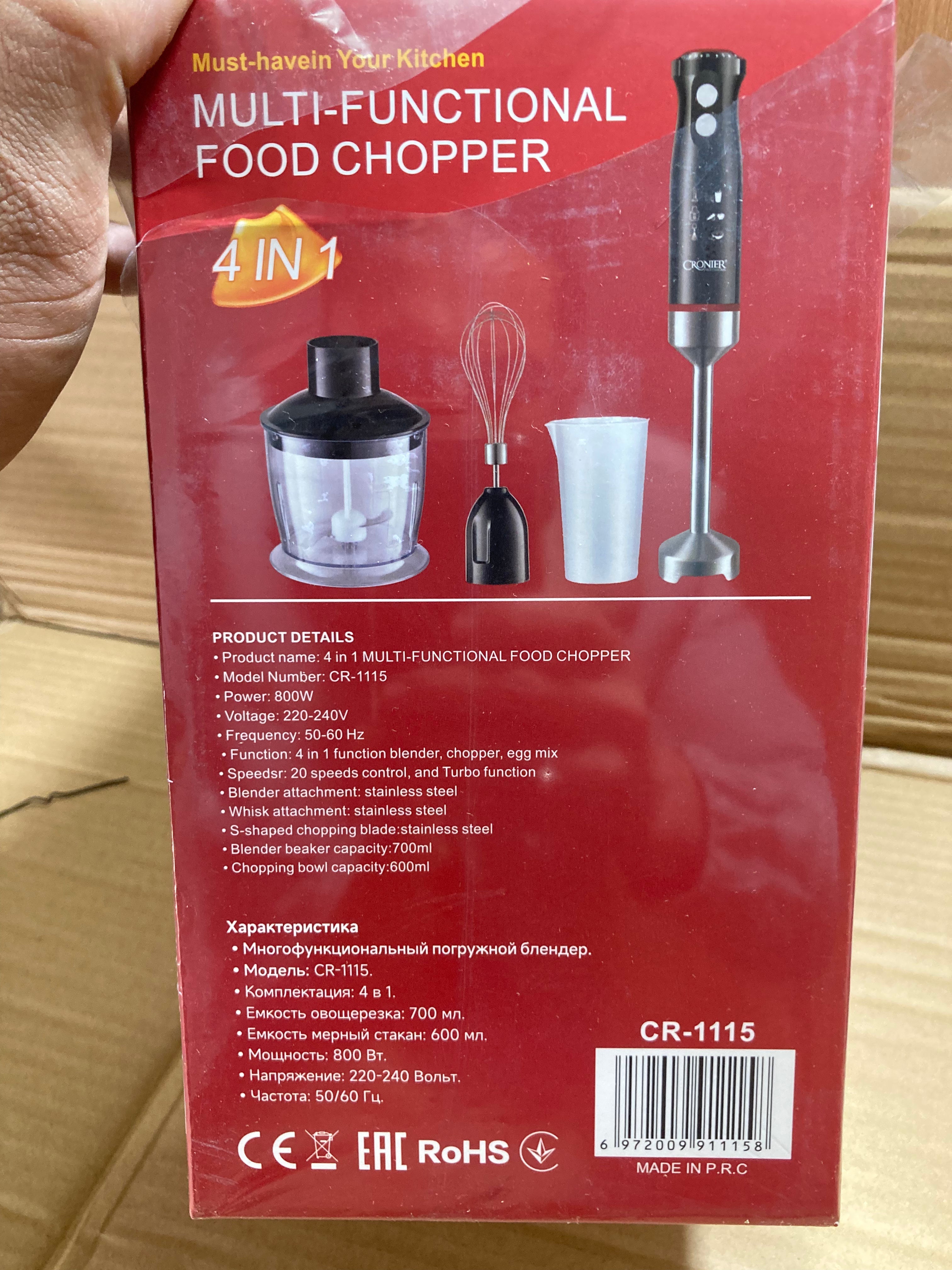 Lot Imported CRONIER 4-in-1 Hand Blender & Mixer