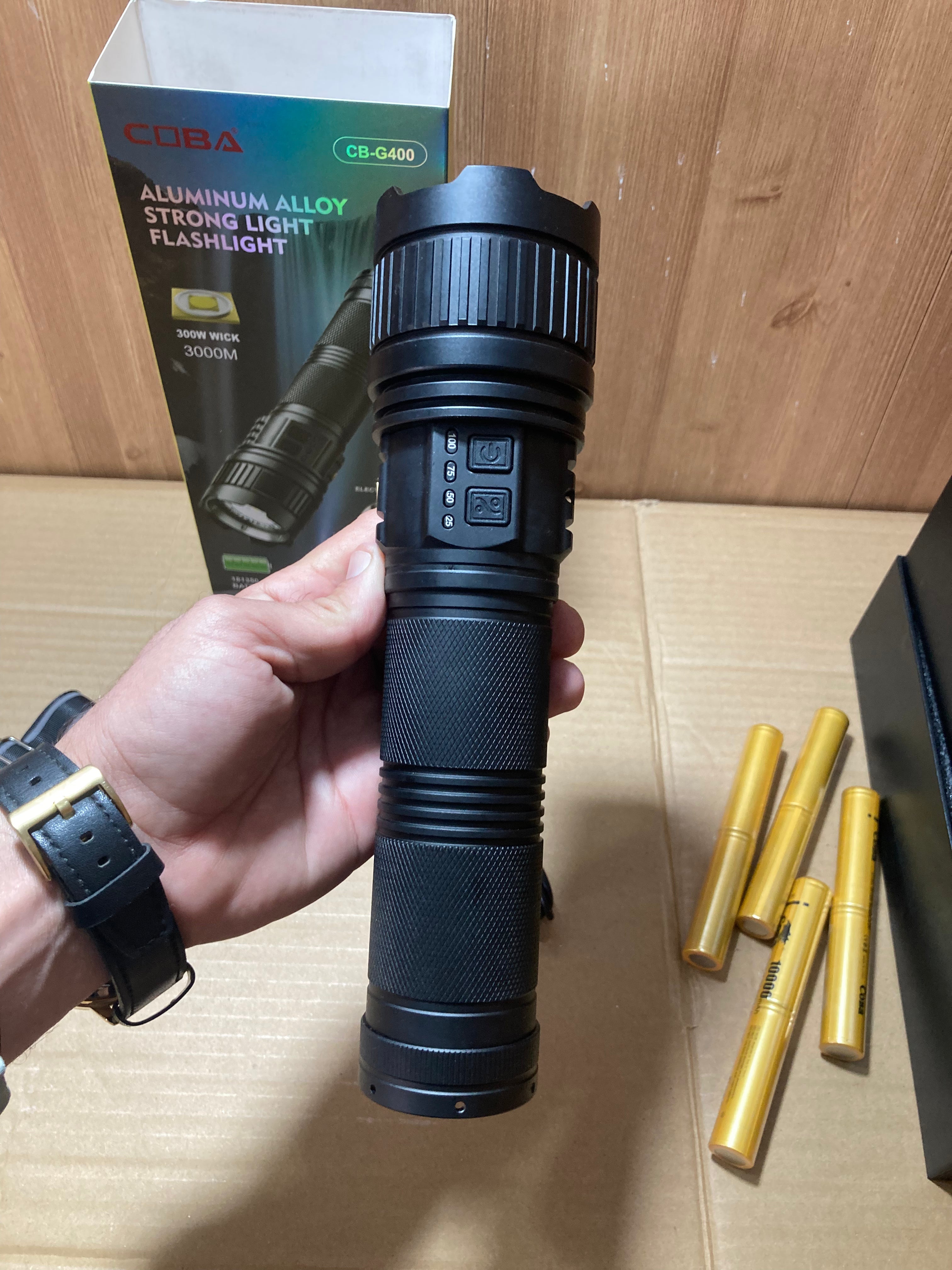 Lot Imported COBA High Beam Led Flashlight 3km Estimated Range