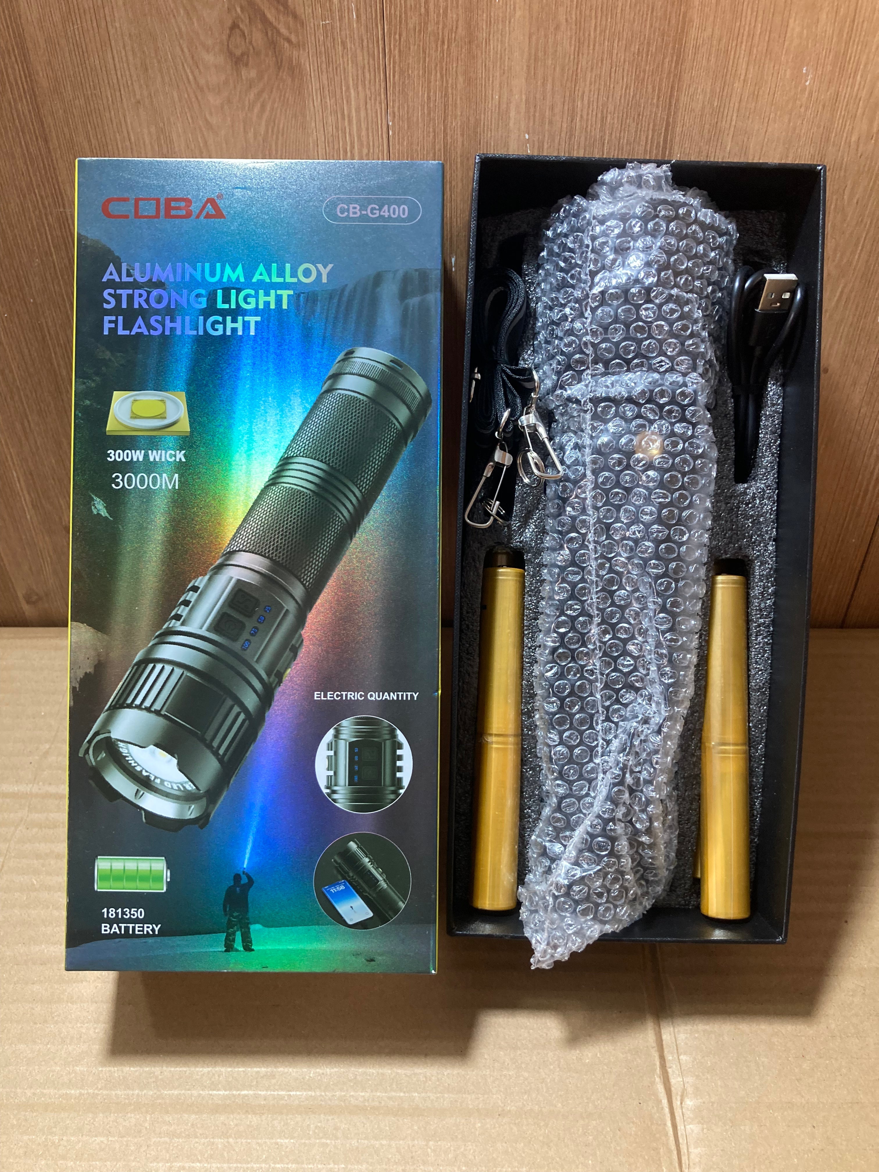 Lot Imported COBA High Beam Led Flashlight 3km Estimated Range