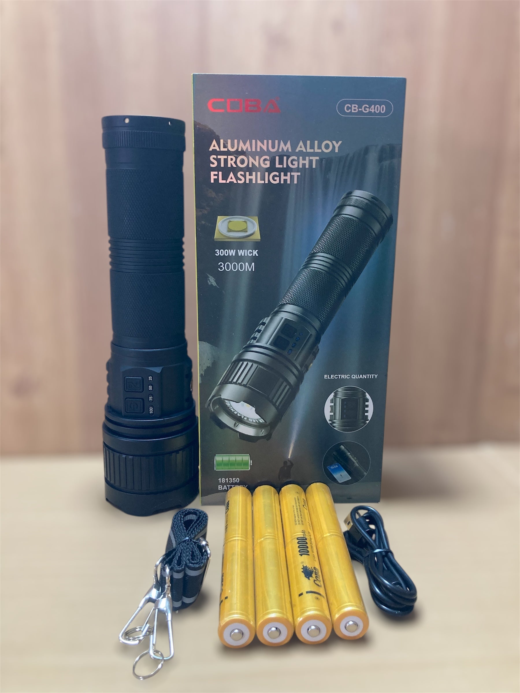 Lot Imported COBA High Beam Led Flashlight 3km Estimated Range