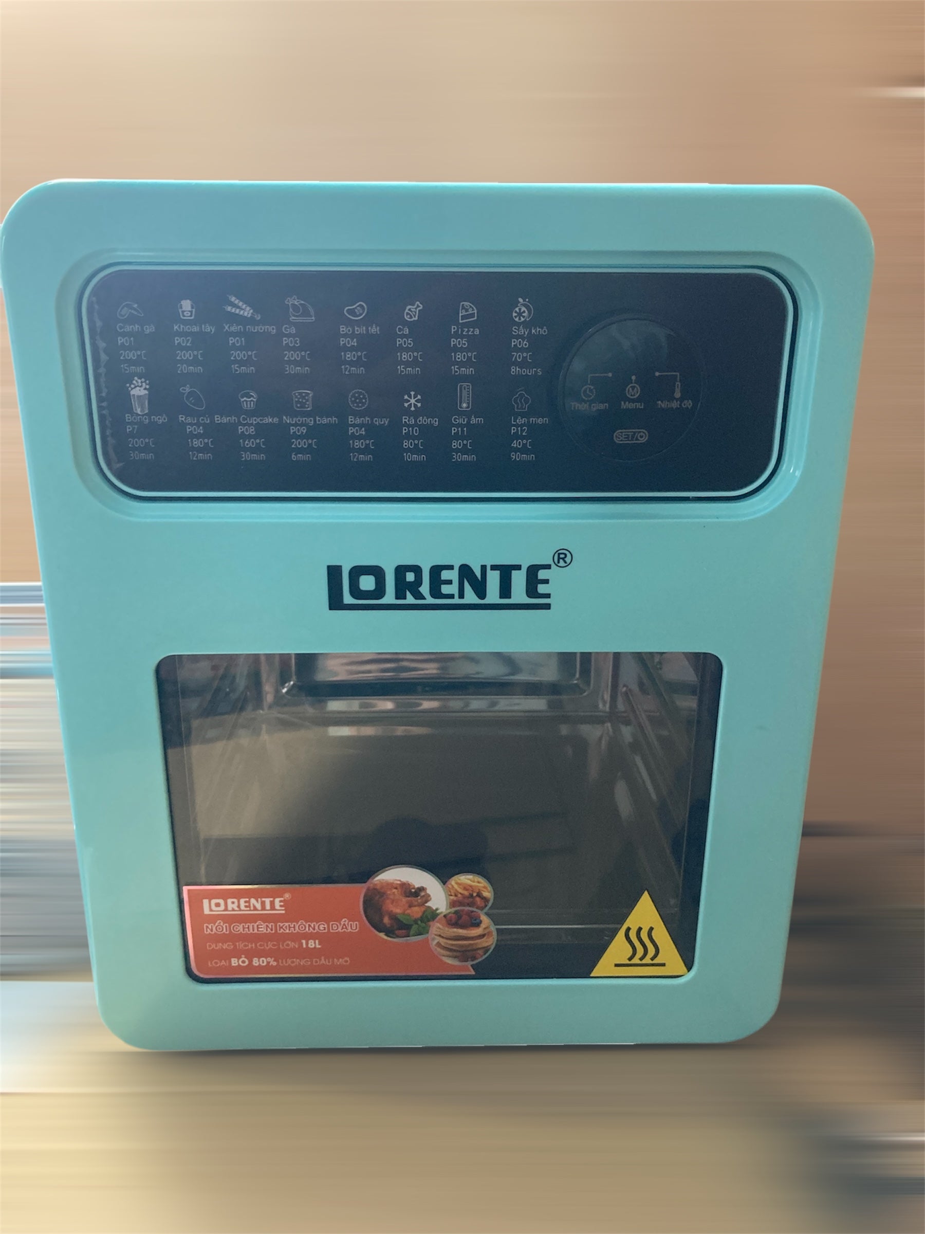 Lot Imported LORENTE 2-in-1 Oil-Free Air Fryer & Oven 18L