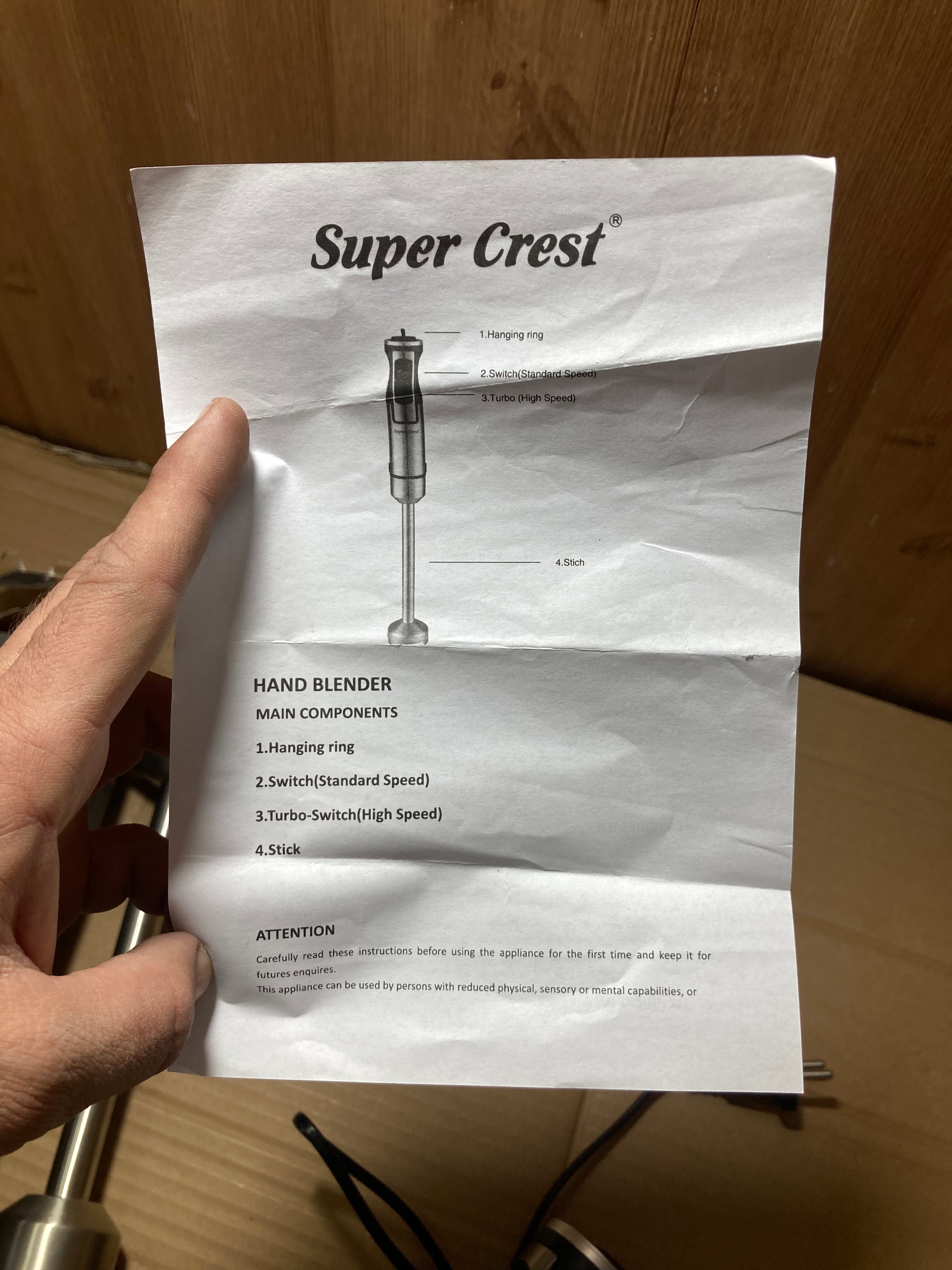 Germany Lot Imported Super Crest Hand Blender