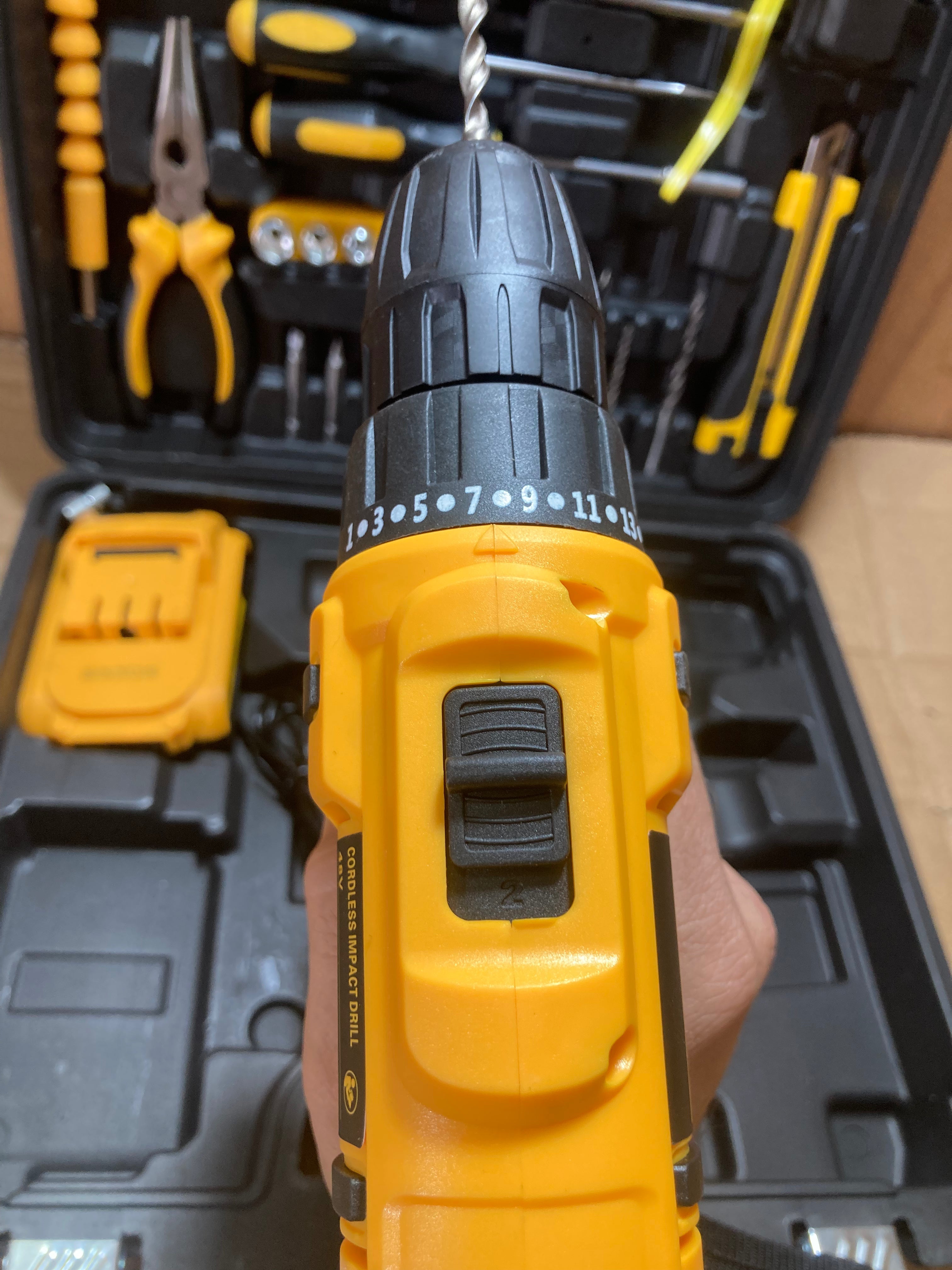 DEWALT 48V Rechargeable Drill Machine with Tool Kit