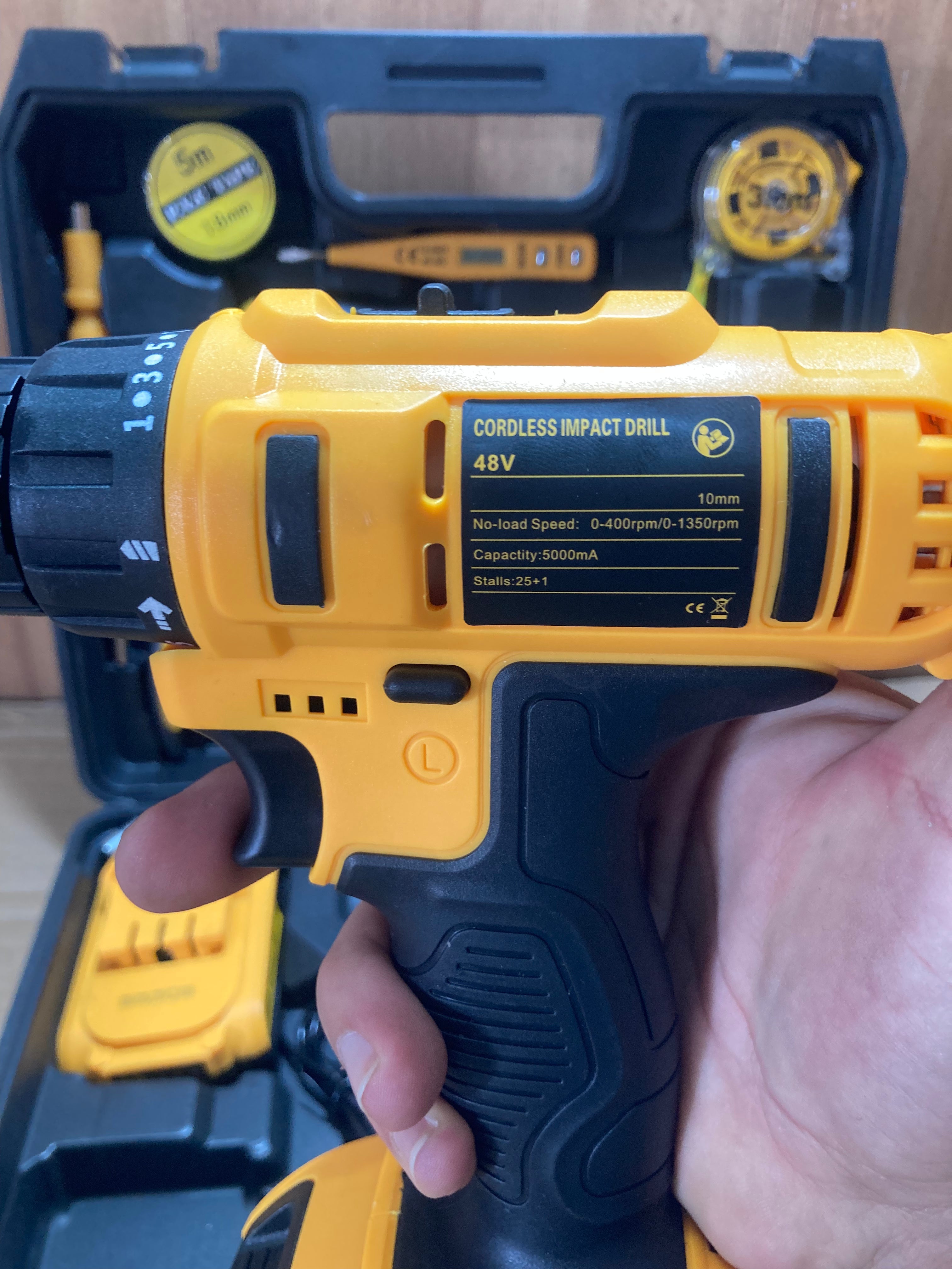 DEWALT 48V Rechargeable Drill Machine with Tool Kit