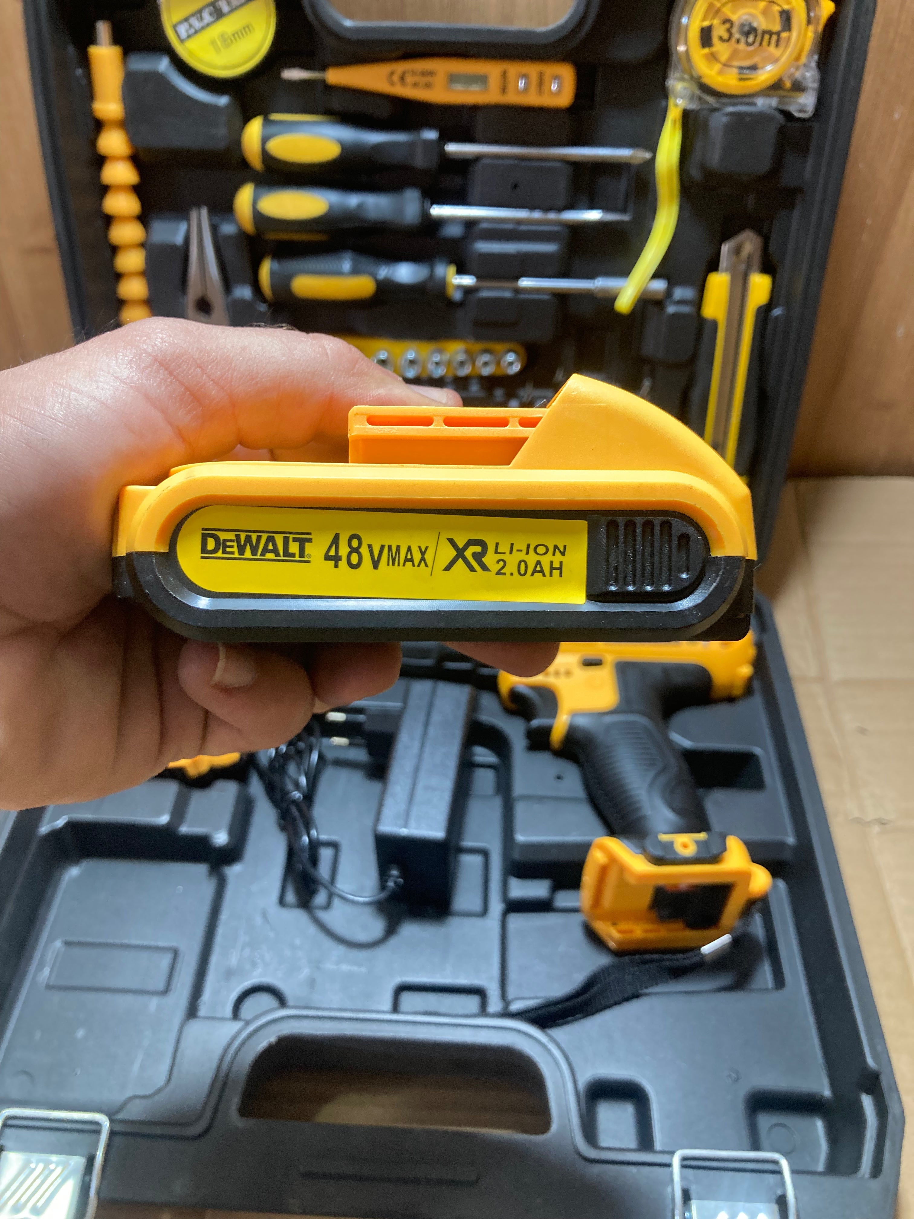 DEWALT 48V Rechargeable Drill Machine with Tool Kit