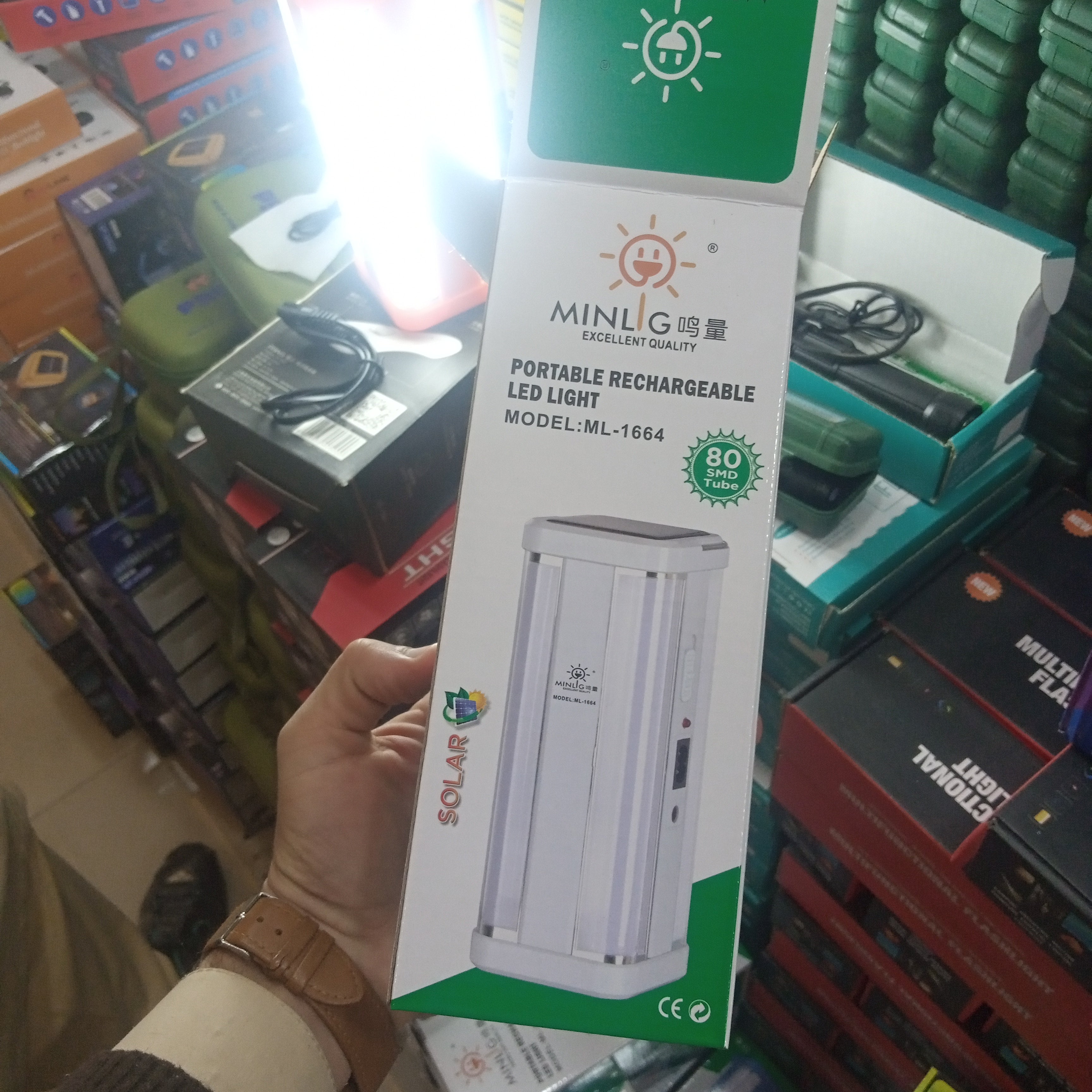 ML-1664 Portable Rechargeable Solar LED Light: Illuminate Anywhere, Anytime