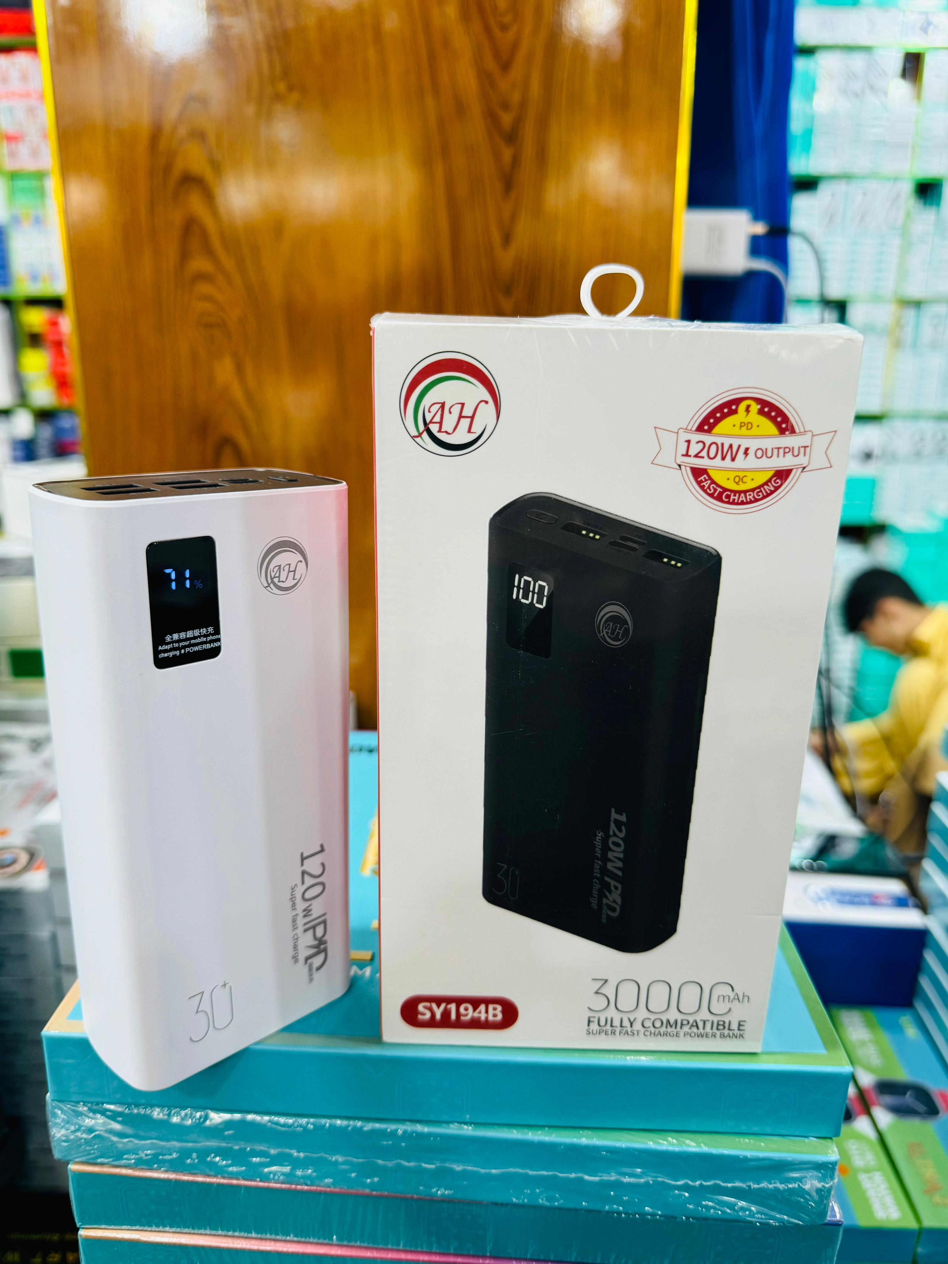 Lot Imported AH 120 watt Super Fast Charging Power Bank 30,000mAh