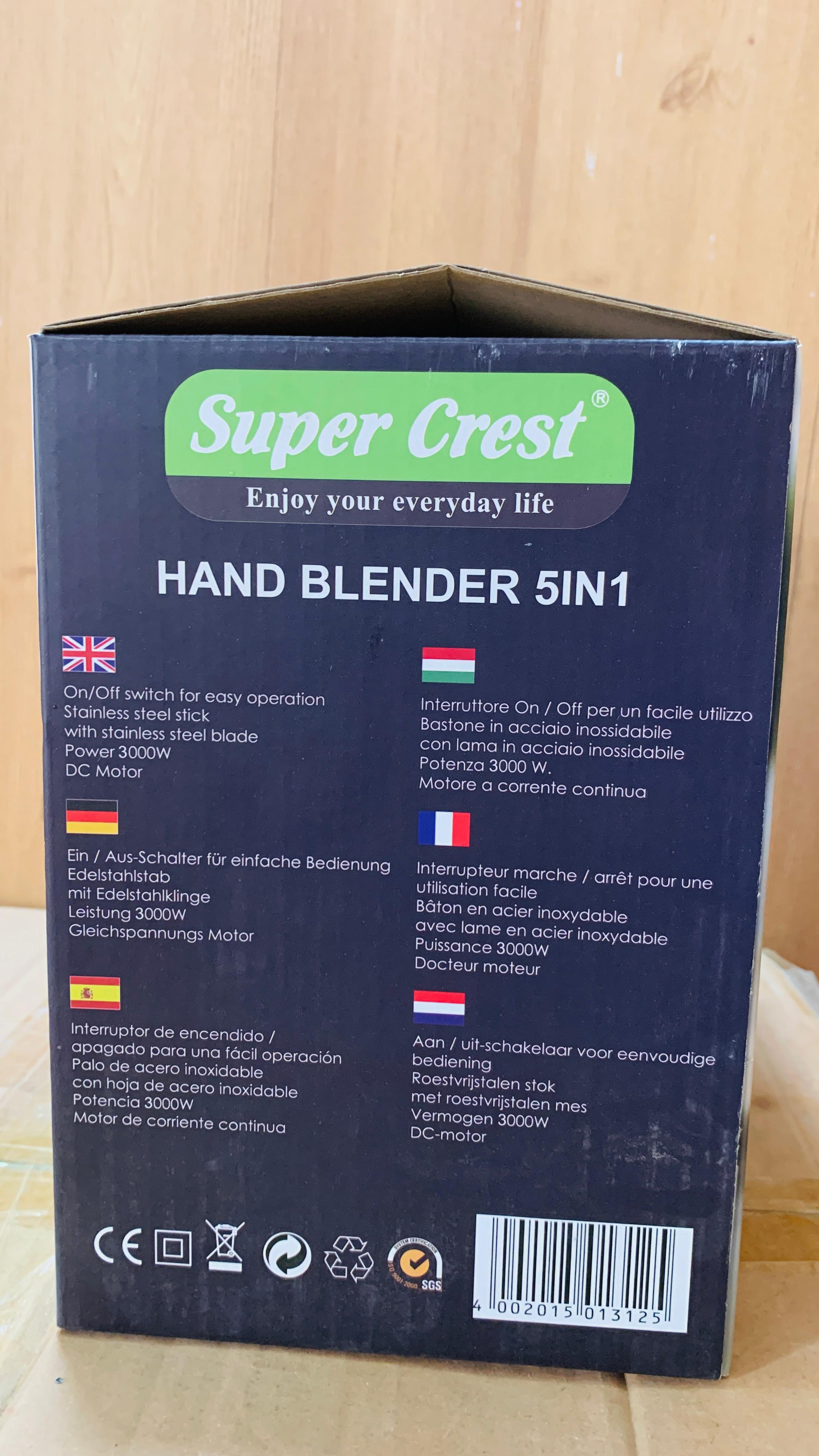 Germany Lot Imported Super Crest 5-in-1 Hand Blender Set SCT-7008