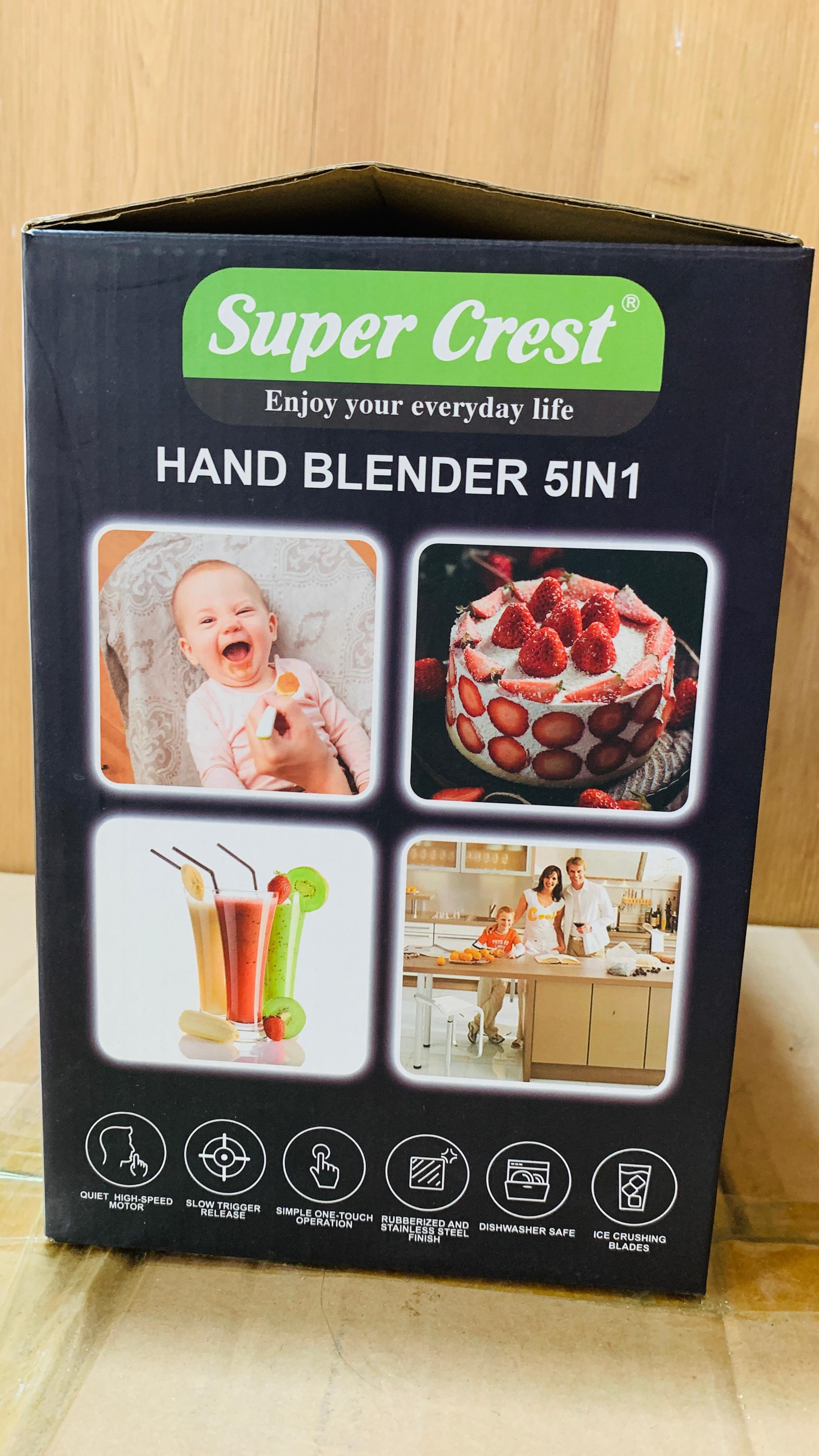 Germany Lot Imported Super Crest 5-in-1 Hand Blender Set SCT-7008