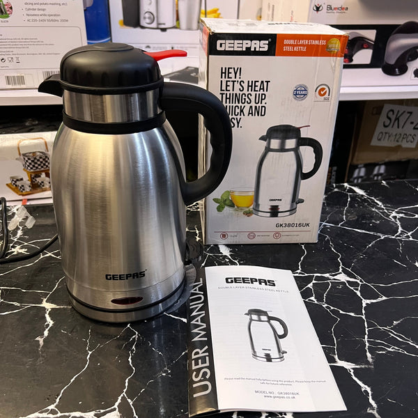 Lot imported Geepas Double Layer Stainless Steel Kettle/Thermos