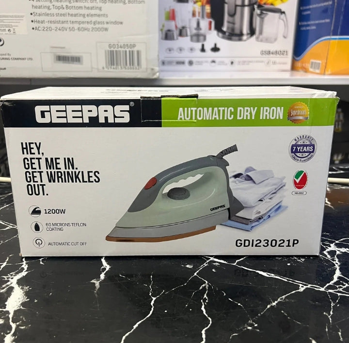 Geepas Heavy Weight Dry Iron 2 Years Warranty