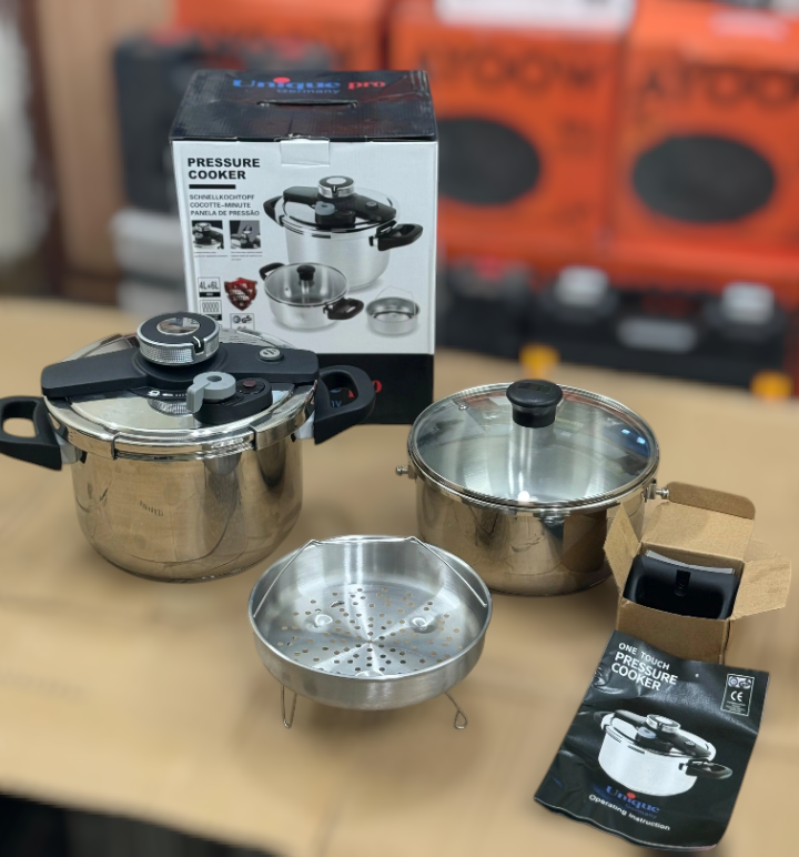 German Lot Imported Unique Pro 4+6L Pressure Cooker