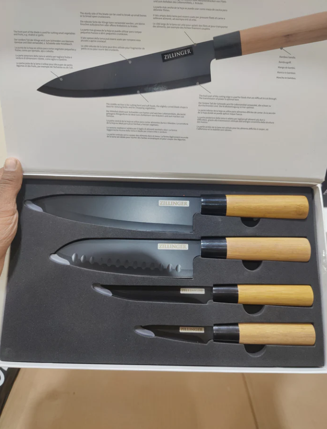 Japanese knife set 4-in-1 for kitchen