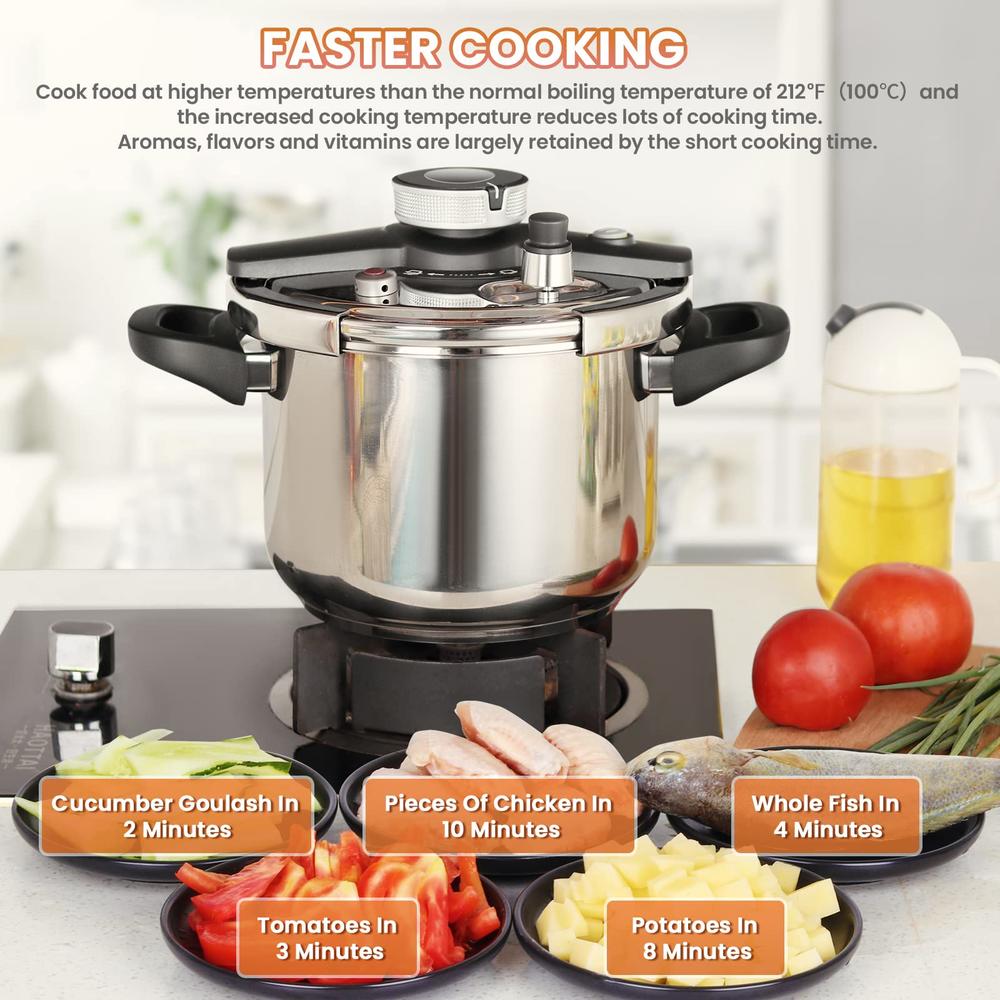 German Lot Imported Unique Pro 4+6L Pressure Cooker